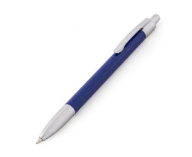 SILVA, Ручка металева автоматична з хромованими вставками (синій)