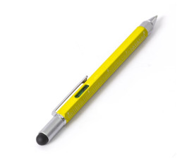 Ручка MULTI-TOOL 5 в 1, метал (жовтий)