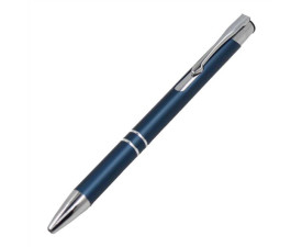 Ручка металева DUNA з насічками (темно-синій)