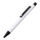 Ручка кулькова металева IDZI з софт-тач покриттям та чорними елементами під нанесення дзеркального лого (білий)