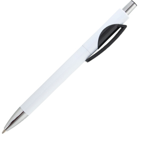 Ручка кулькова NELLA з кольоровим кліпом (чорний)