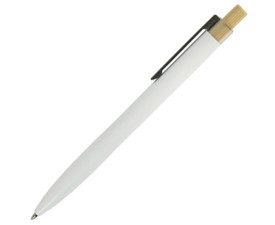 Ручка металева RIZA з графітовим кліпом (білий)