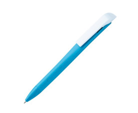 Ручка VERBA з білим кліпом, пшениця/пластик (бирюзовий)