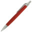 Ручка кулькова GRETA пластикова софт-тач покриттям та сірими елементами (червоний)