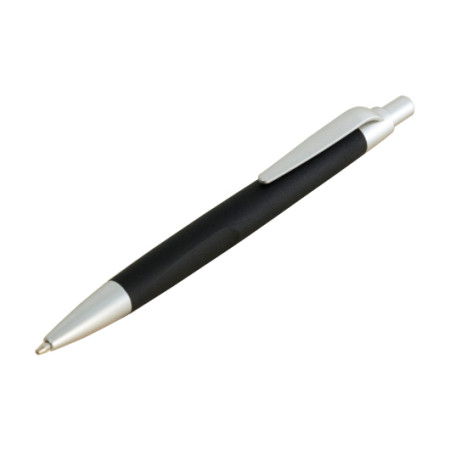 Ручка кулькова GRETA пластикова софт-тач покриттям та сірими елементами (темно-синій)