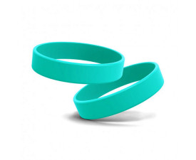 Промо браслет FORUM 202x12x1,2 мм, силікон (блакитний)
