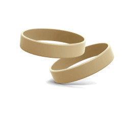 Промо браслет FORUM 202x12x1,2 мм, силікон (бежевий)