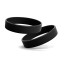 Промо браслет FORUM 202x12x1,2 мм, силікон (чорний)