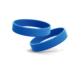 Промо браслет FORUM 202x12x1,2 мм, силікон (синій)