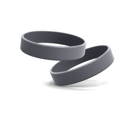 Промо браслет FORUM 202x12x1,2 мм, силікон (сірий)