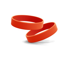 Промо браслет FORUM 202x12x1,2 мм, силікон (помаранчевий)