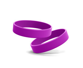 Промо браслет FORUM 202x12x1,2 мм, силікон (фіолетовий)