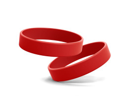 Промо браслет FORUM 202x12x1,2 мм, силікон (темно-червоний)