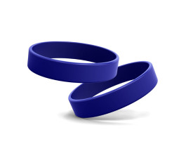 Промо браслет FORUM 202x12x1,2 мм, силікон (темно-синій)