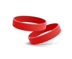 Промо браслет FORUM 202x12x1,2 мм, силікон (червоний)