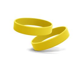 Промо браслет FORUM 202x12x1,2 мм, силікон (жовтий)