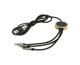 Дата кабель RODEN з підсвіткою лого, 120 см (чорний)