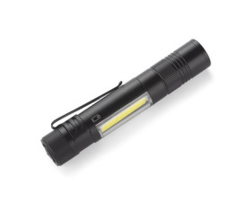 Ліхтарик U-TECH ручний з COB діодом (на батарейках) (чорний)