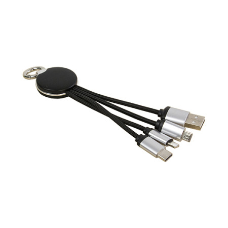 Брелок з перехідниками ZORAN, 16 см  (чорний)