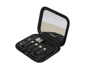 MILAN, Набір перехідників 9 в 1, 80x68x11  (чорний)