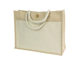 Сумка HANNA, джут/канвас, 45x35x15 см (натуральний)