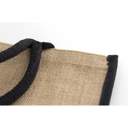 Сумка IVONA, джут 350 г(м2), 40х15х35 см (натуральний/чорний)