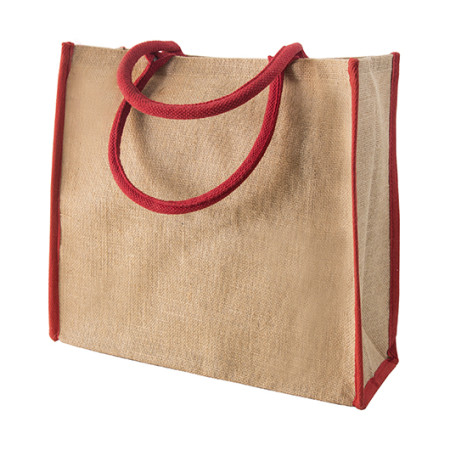 Сумка IVONA, джут 350 г(м2), 40х15х35 см (натуральний/чорний)