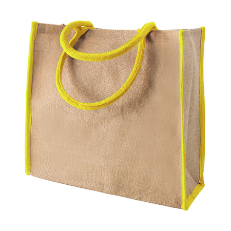 Сумка IVONA, джут 350 г(м2), 40х15х35 см (натуральний/чорний)