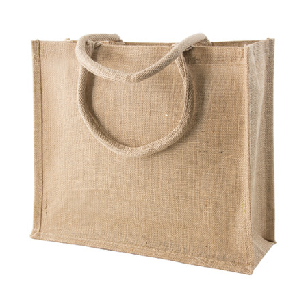 Сумка IVONA, джут 350 г(м2), 40х15х35 см (натуральний/чорний)