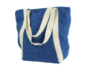 JEANA, Cумка з джуту з білими ручками 41х33х16,5 см (синій)