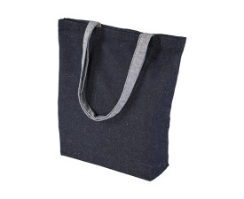 Сумка для покупок SANTANA з деніму, 38x40x10 см, 300 г/м2 (синій)