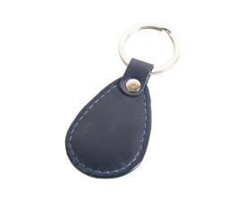 Брелок з кільцем SVEN, 4х6 см, шкіра (синій)