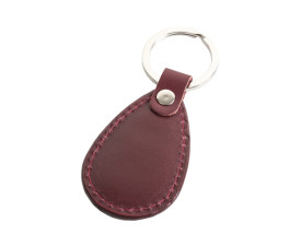 Брелок з кільцем SVEN, 4х6 см, шкіра (бордовий)
