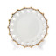 Тарілка з золотим декором D 160 мм (білий)