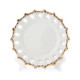 Тарілка з золотим декором D 160 мм (білий)