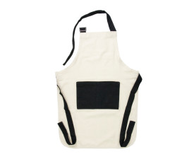 Фартух HESTON, 53X82 см, 300 г/м&sup2; бавовна (біло-чорний)