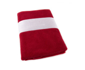 Рушник SUNRISE з білим бордюром 70х140, 380G (червоний)