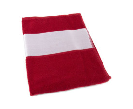 Рушник SUNSET з білим бордюром 50х100, 380G (червоний)