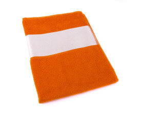 Рушник SUNSET з білим бордюром 50х100, 380G (помаранчевий)
