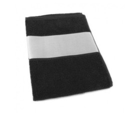 Рушник SUNSET з білим бордюром 50х100, 380G (чорний)