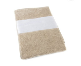 Рушник SUNSET з білим бордюром 50х100, 380G (бежевий)