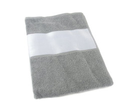 Рушник SUNSET з білим бордюром 50х100, 380G (сірий)