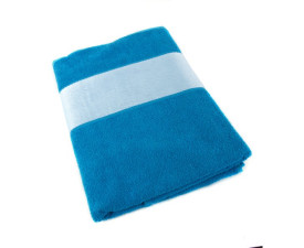 Рушник SUNSET з білим бордюром 50х100, 380G (блакитний)