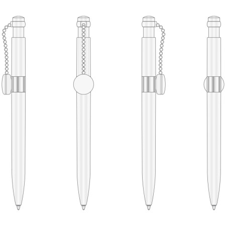 Ручка пластикова 'Pin Pen' (Ritter Pen) (Білий) Ручка пластикова 'Pin Pen' (Ritter Pen) (Білий)