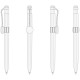 Ручка пластикова 'Pin Pen' (Ritter Pen) (Білий) Ручка пластикова 'Pin Pen' (Ritter Pen) (Білий)