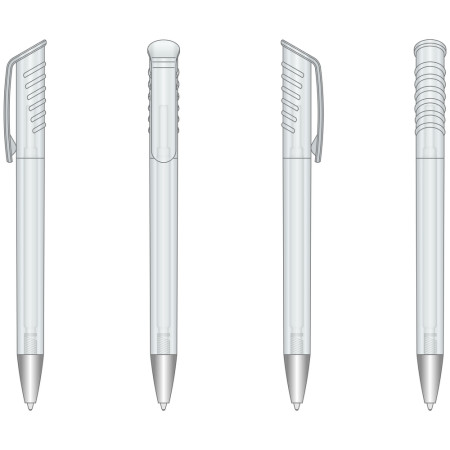 Ручка пластикова 'Top Spin Frozen' (Ritter Pen) поворотна (Білий)
