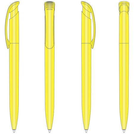 Ручка пластикова 'Clear' (Ritter Pen) (Жовтий) Ручка пластикова 'Clear' (Ritter Pen) (Жовтий)
