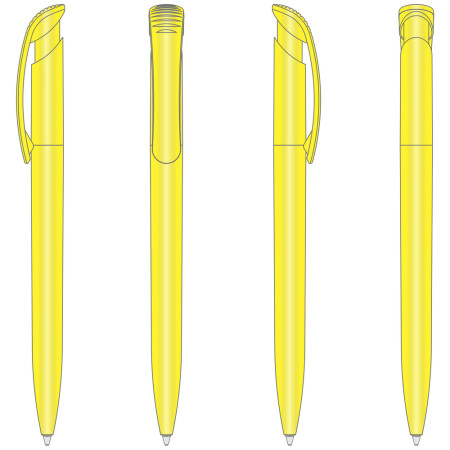Ручка пластикова 'Clear' (Ritter Pen) (Жовтий) Ручка пластикова 'Clear' (Ritter Pen) (Жовтий)