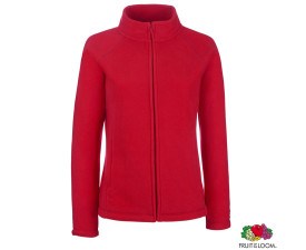 Толстовка 'Lady-Fit Full Zip Fleece' (Fruit of the Loom) (Червоний)