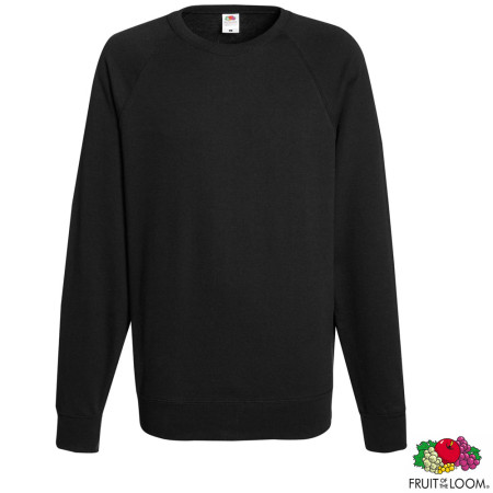 Реглан-толстовка 'Lightweight' XL (Fruit of the Loom) (Чорний)